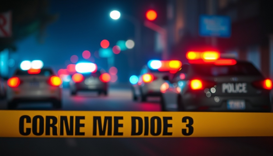 Police scene with flashing lights in Fort Wayne incident
