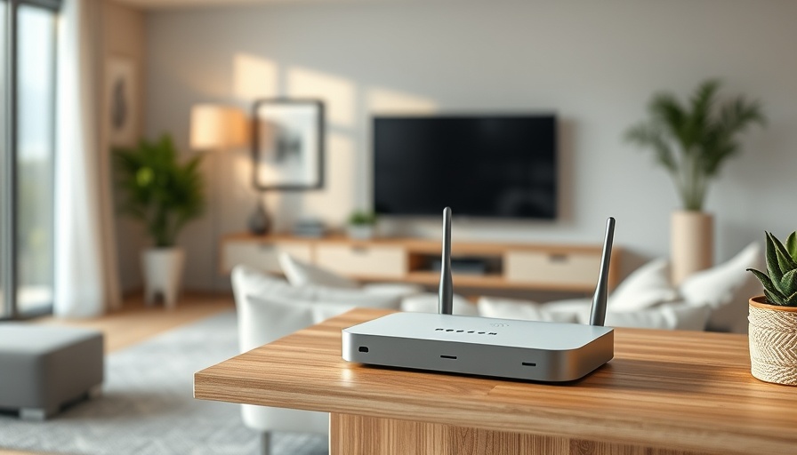 Modern living room with Wi-Fi setup in Omaha