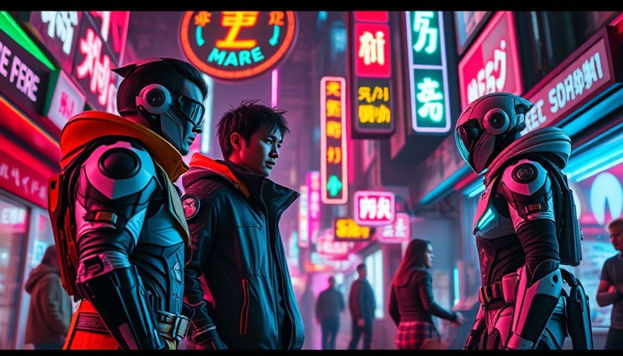 Futuristic characters with neon lights in Borderlands 4 FOV setting.