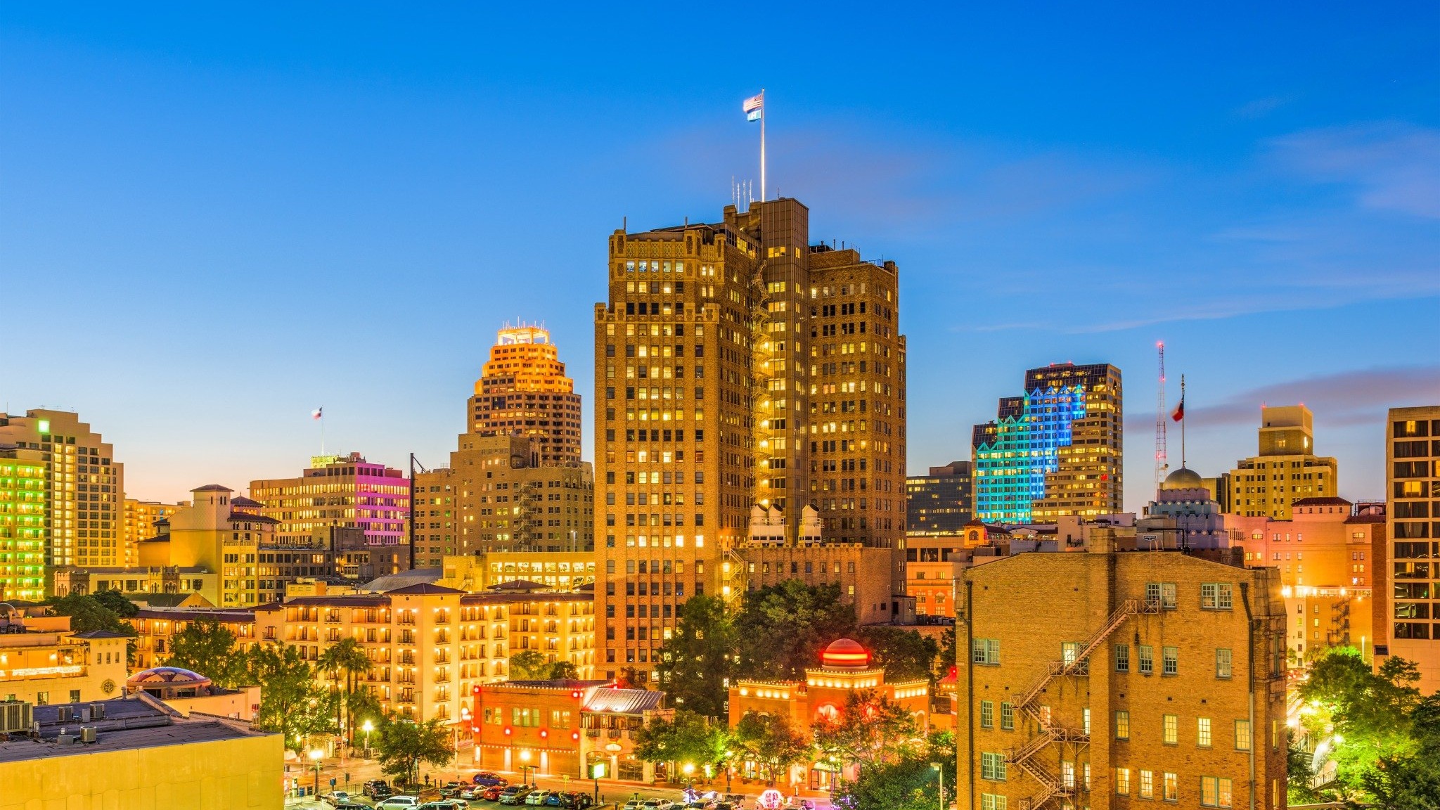 San Antonio outdoor activities: River Walk scenery with vibrant elements.