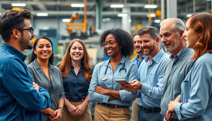 Wabtec inclusivity highlighted by diverse professionals in manufacturing.