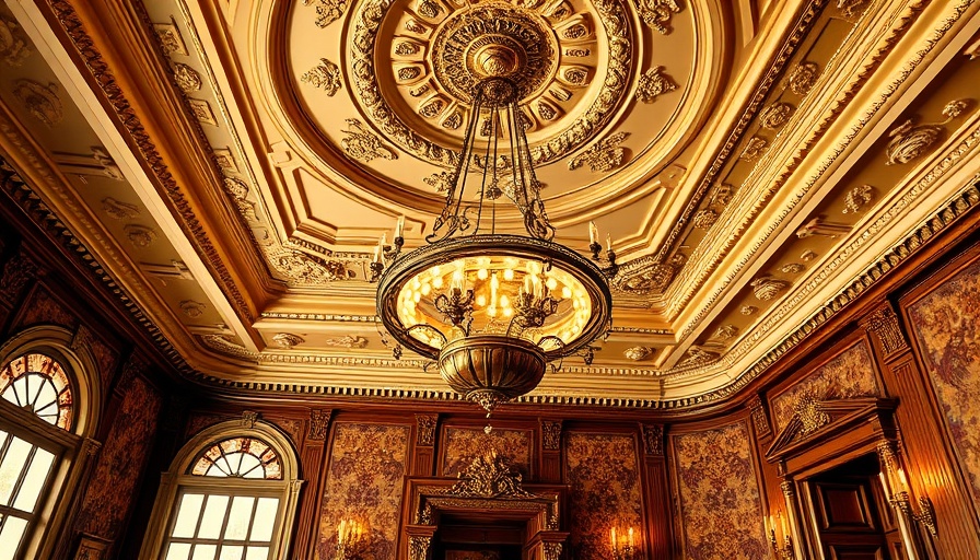 Elegant Victorian room with ornate crown moulding in Omaha