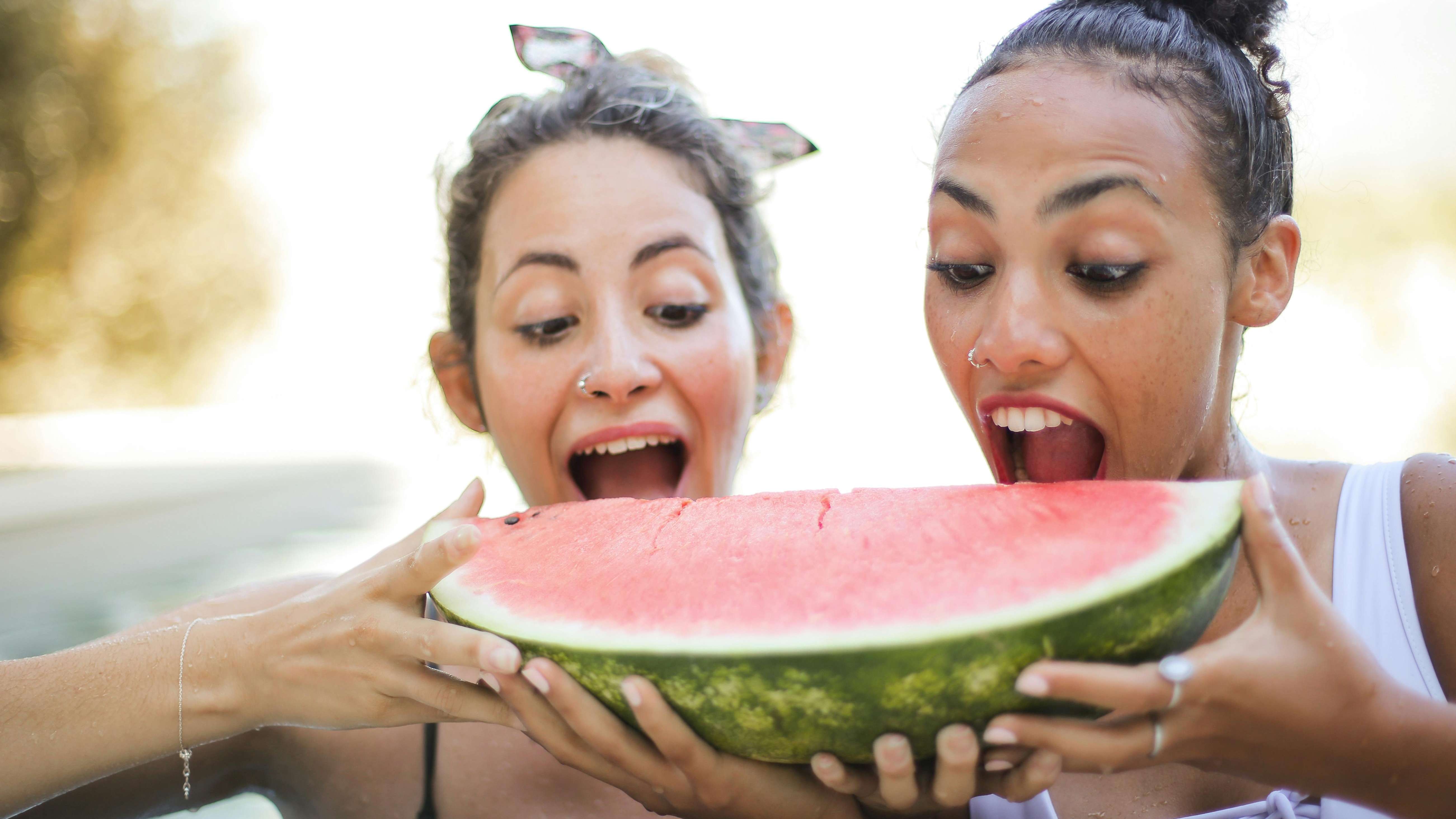 Nelson Produce Farm Watermelon Festival collage showcasing vibrant watermelon images.