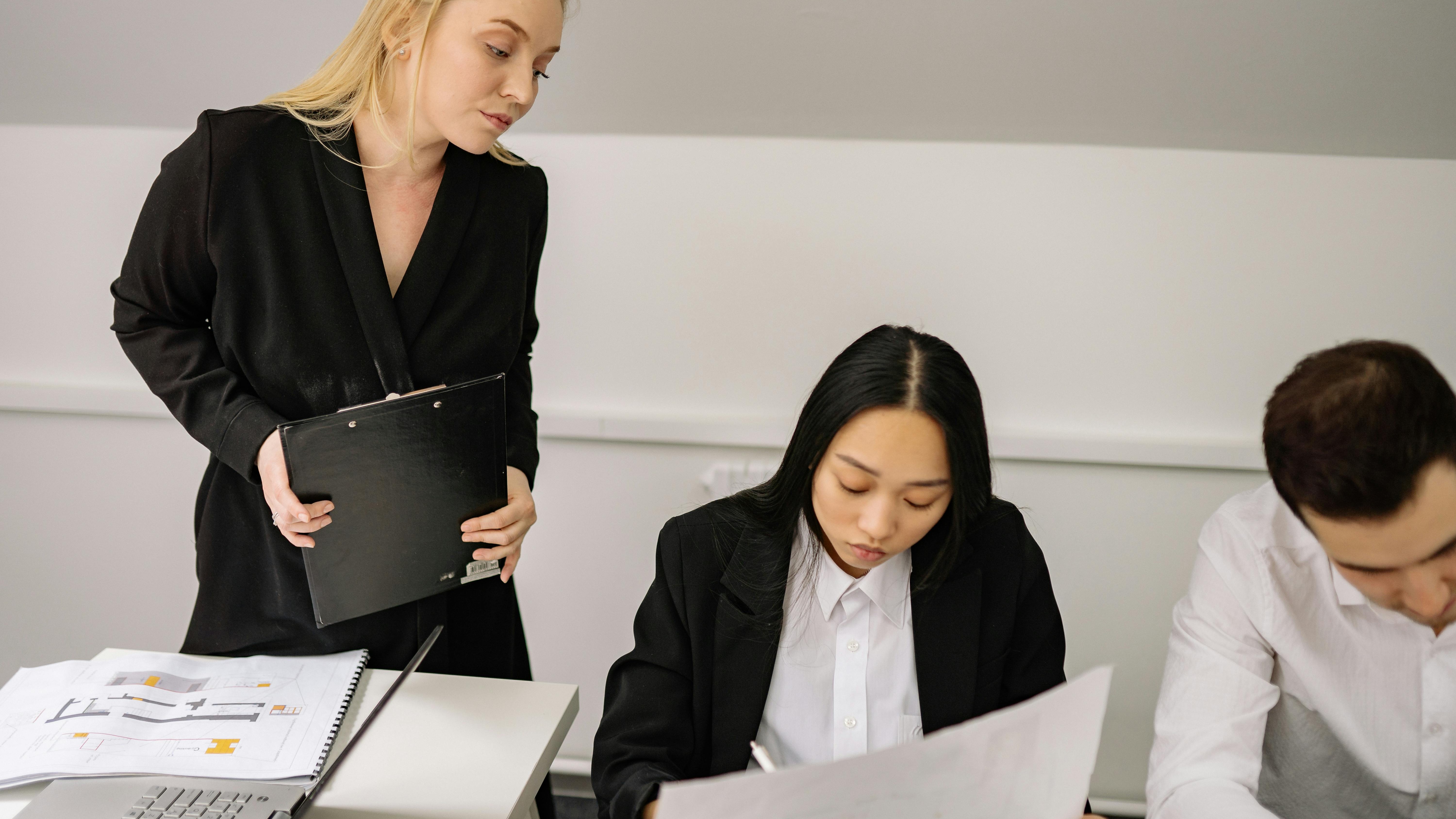 Digital display of office items and data analysis, represents workplace culture.