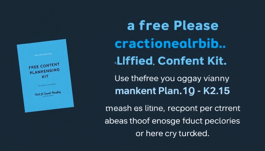 Free content marketing planning kit offer in blue text.