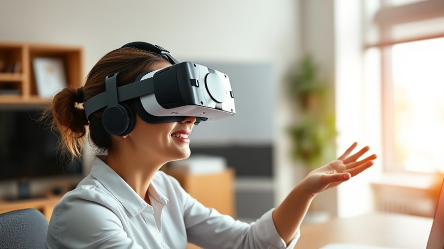 Importance of Training and Development in the Workplace: Woman using VR headset for training.