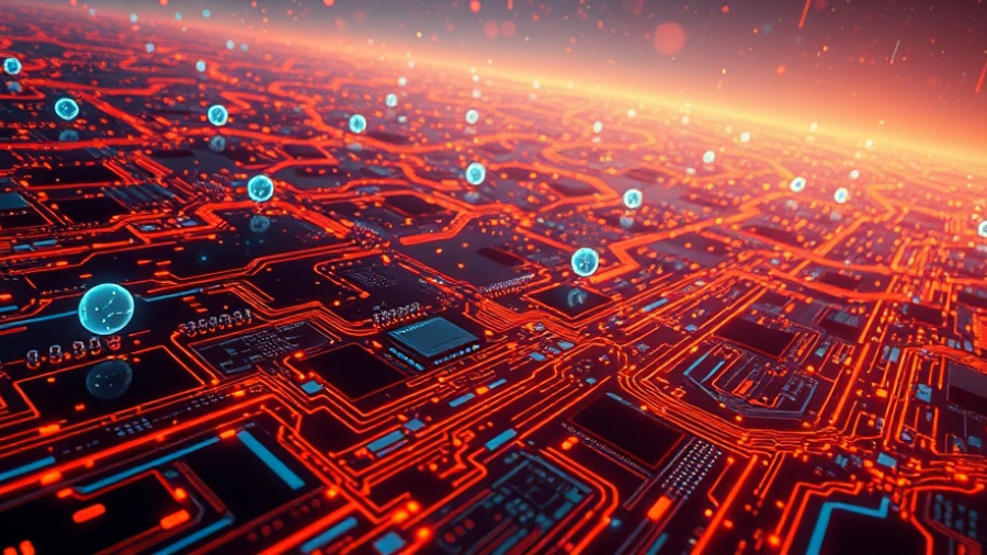 Futuristic digital landscape illustrating the AI stack with glowing circuit visualizations.