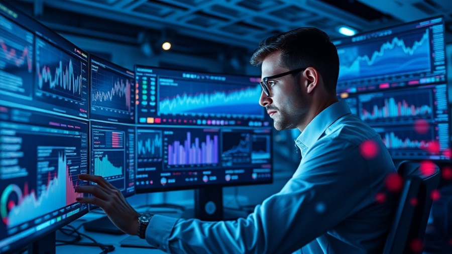 Professional analyzing data in a high-tech office for Canva's Imagination Era Strategy.