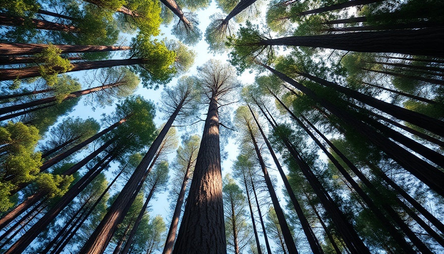 Majestic forest canopy view symbolizing growth in automating your marketing.