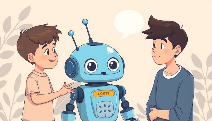 xLAM Large Action Models robot interacting with two people.