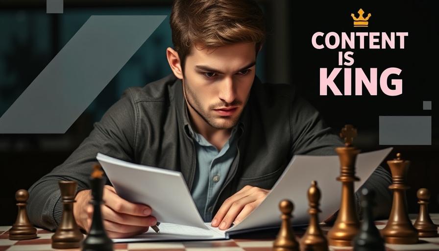 Content marketing strategy for startups visualization with young man planning.