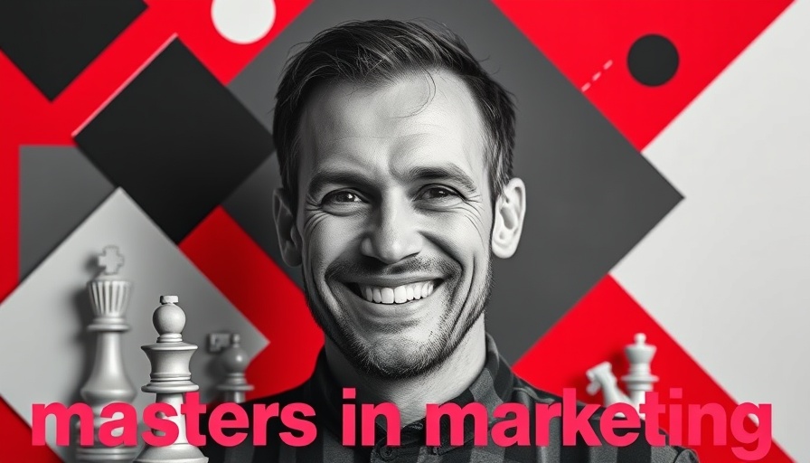 Abstract marketing portrait with geometric designs highlighting email marketing effectiveness.