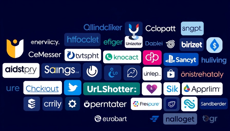 Illustration featuring top URL shorteners logos with a modern design.
