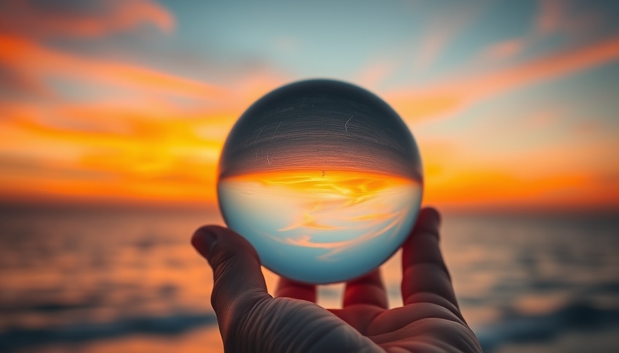Crystal ball reflecting sunset symbolizes Future of Marketing Teams