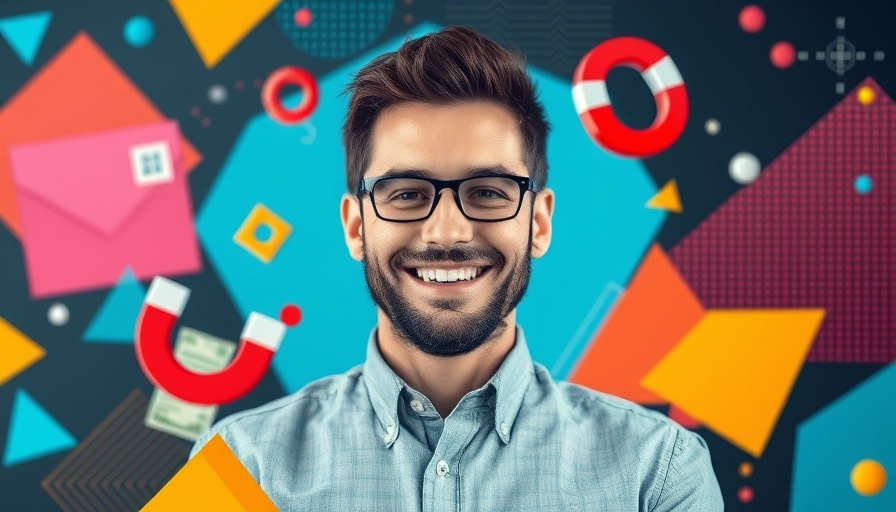 Collage illustrating personal branding for small business owners with a smiling person and business symbols.