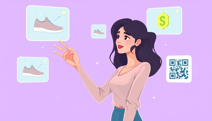 Future of Commerce with AI Agents illustration: woman online shopping