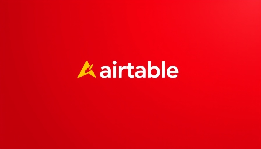 Vibrant Airtable logo with red background, perfect for discussing Airtable use cases for project organization.