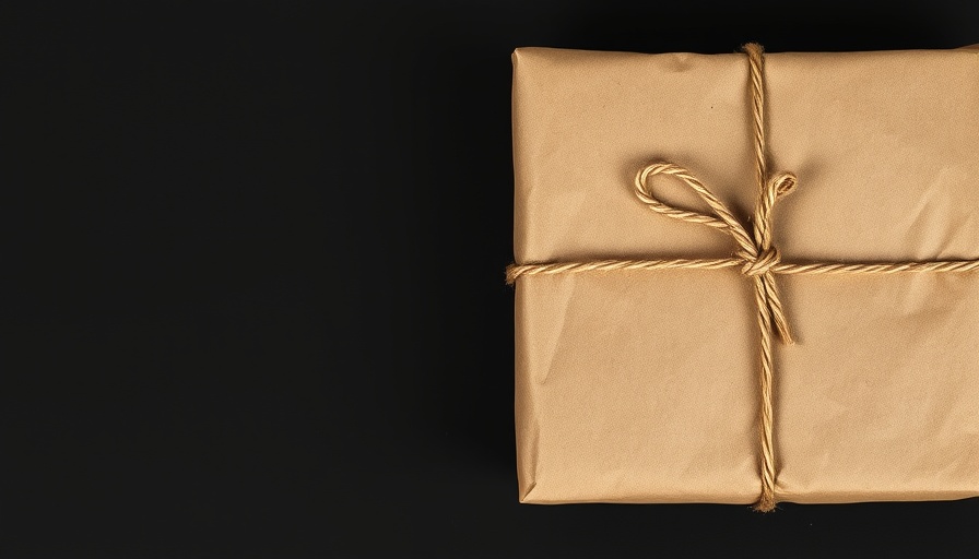 Rustic gift package tied with string; sympathy gifts for grieving.