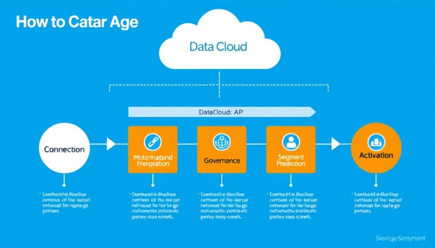 Infographic on Unlocking Transformative Growth with Data Cloud and Agentforce process steps.