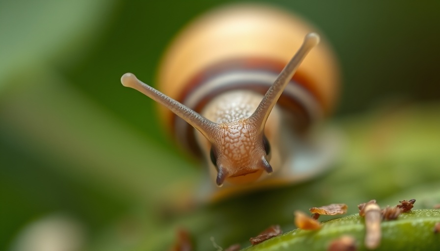 Close-up of a snail on a wooden surface, symbolizing slow selling products.