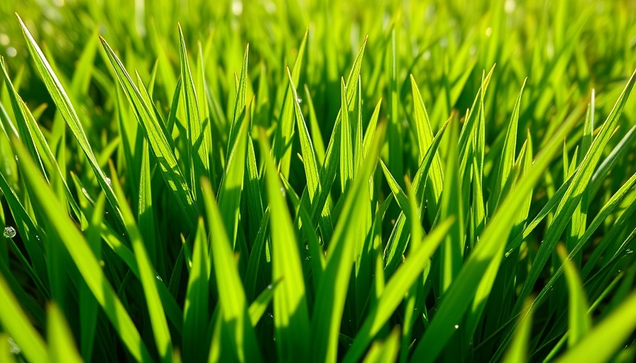 Close-up of vibrant green grass, perfect for lawn care.