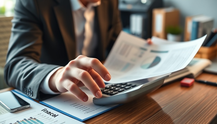Professional calculating Employee Retention Tax Credit benefits at desk.