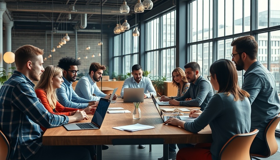 Team brainstorming names for your online store in a modern office.