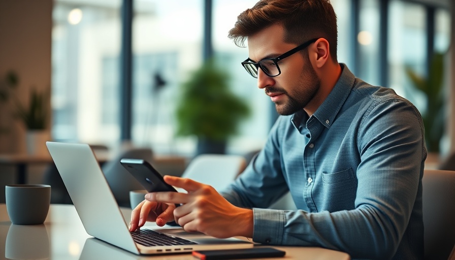 AI in Marketing for Small Businesses using technology at a desk