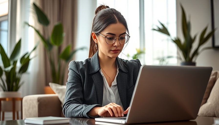 Professional woman studying WooCommerce pricing on a laptop in a cozy setting.