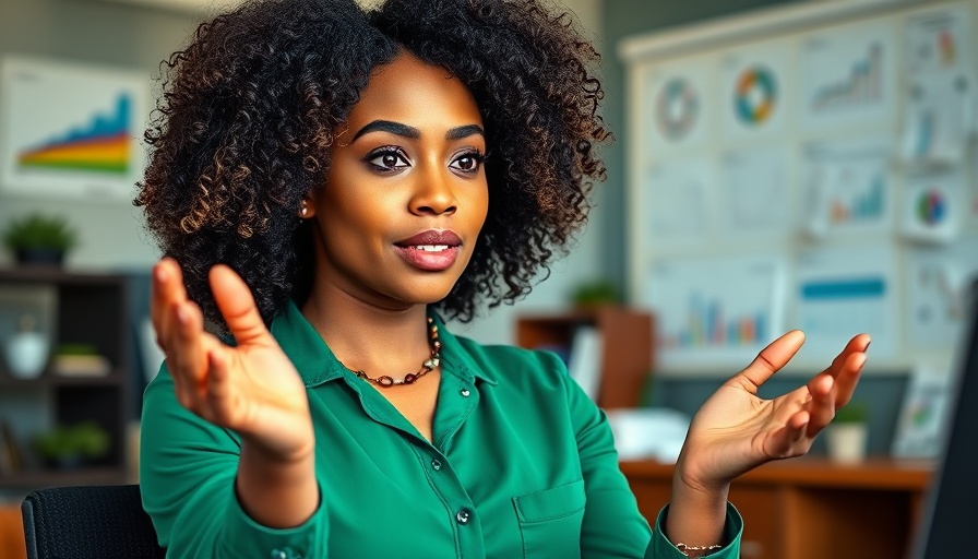 Woman presenting organic marketing ideas for ecommerce with charts.
