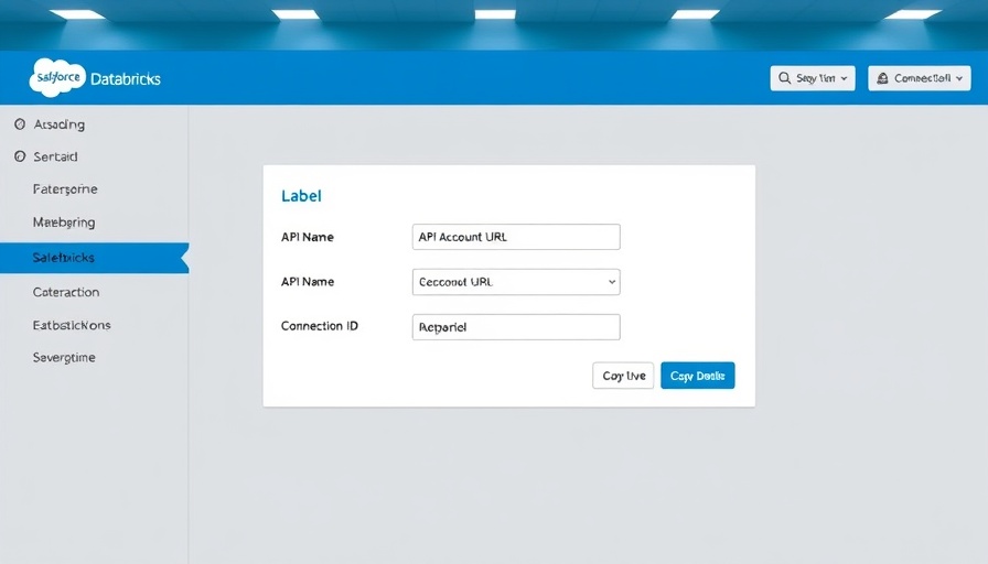 Salesforce CRM data integration interface in Databricks environment.
