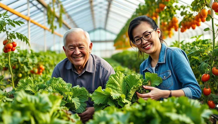 Smiling family working in a greenhouse, showcasing strategies for family business challenges.