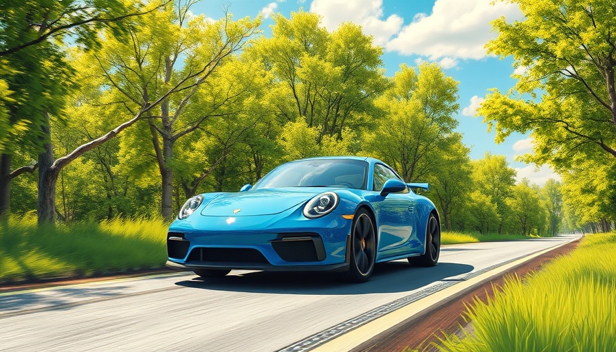 How Content Marketing Drives Sales: Blue car on dollar road.
