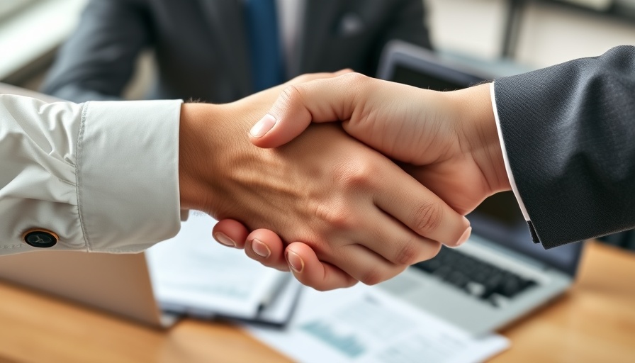 Professional handshake in office, symbolizing endless recruiting.
