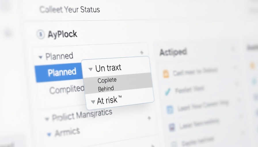 Digital interface showing status dropdown for better sprint visibility