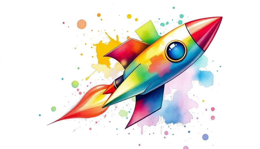 Colorful watercolor rocket symbolizing ChatGPT 700 million users milestone