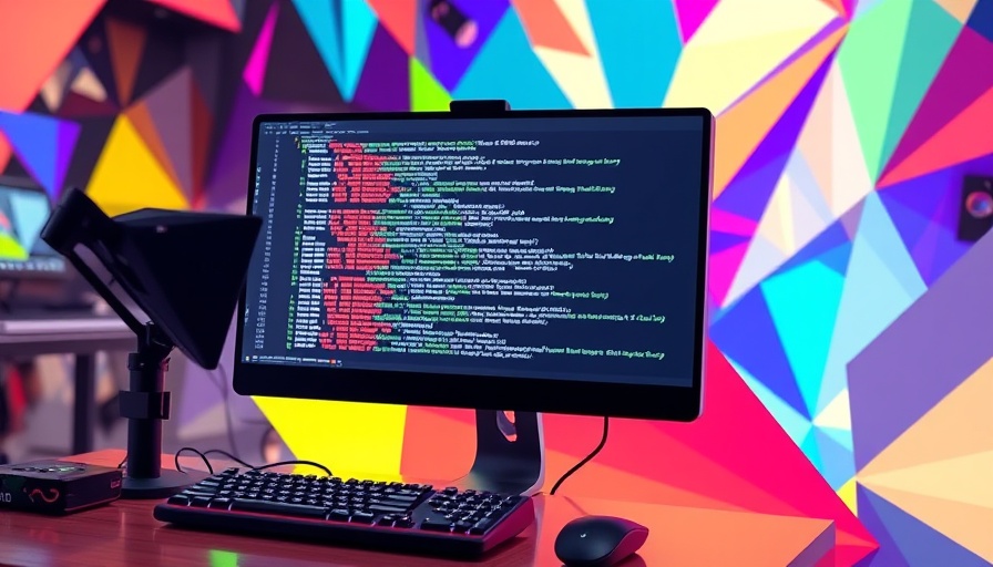 MCP for Developers Productivity: Abstract colorful workspace with coding screen.