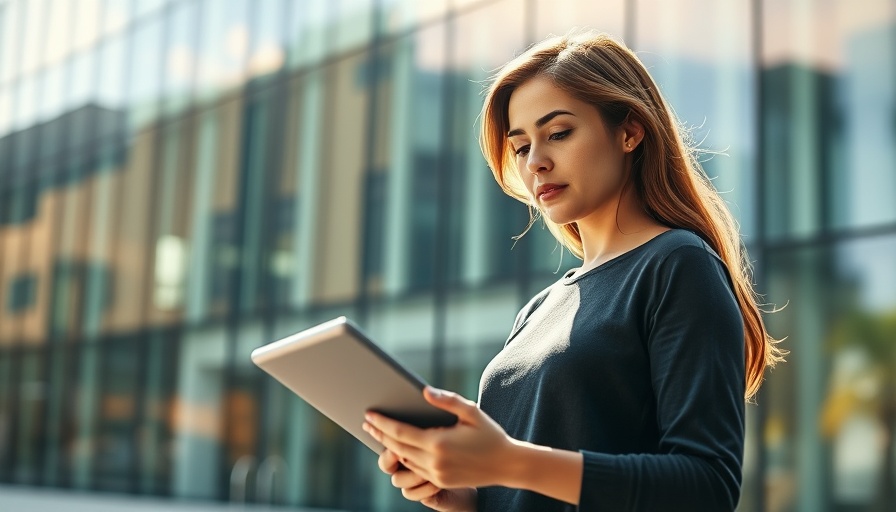 HubSpot Loop Marketing for Small Business Owners - woman with tablet in urban setting.