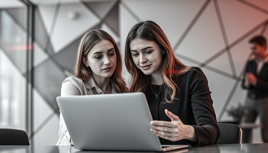 Focused women using AI project management tools on laptop.