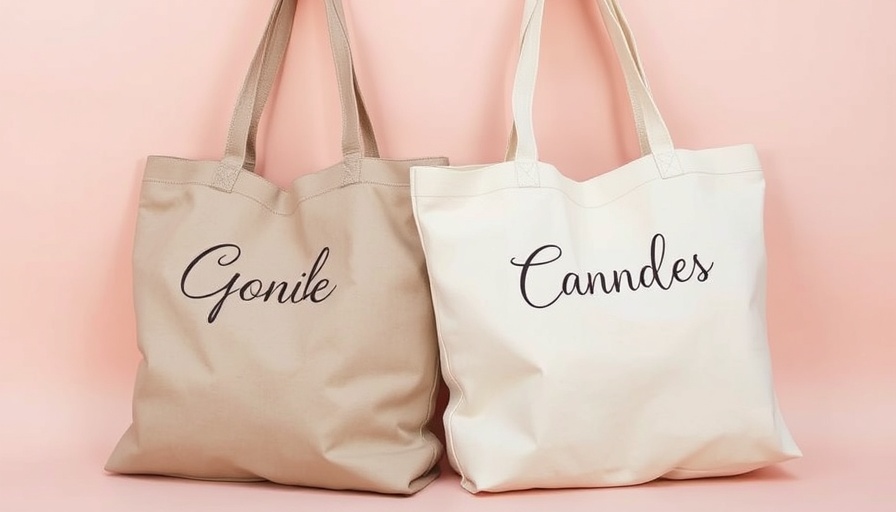 Stylish personalized tote bags for best bridesmaid gifts.