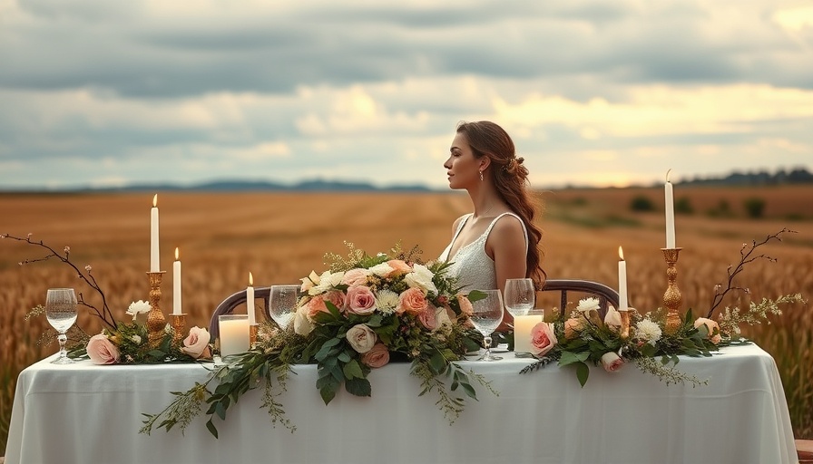 Outdoor festival wedding ideas with romantic couple and elegant decor.