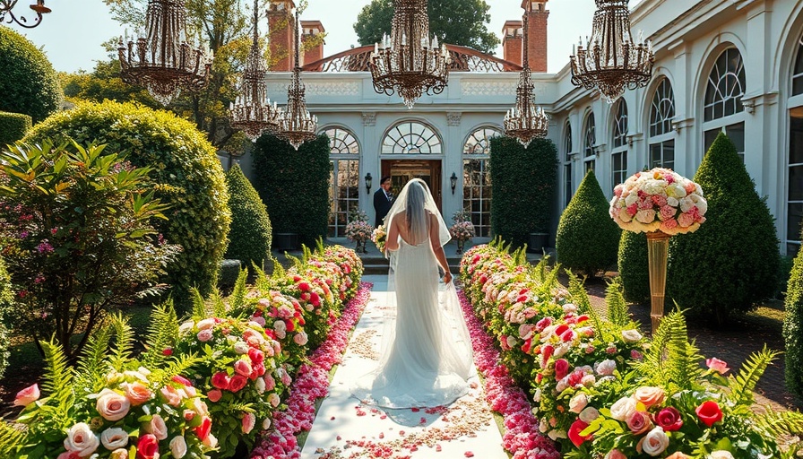Enchanting Napa Valley wedding venue garden ceremony aerial view.