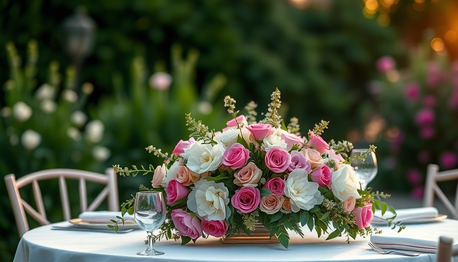 Elegant table setting with floral centerpiece at Bernardus Lodge wedding.