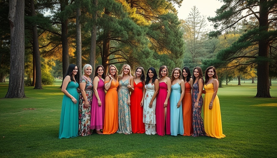 Women in colorful dresses at a Balearic Islands wedding venue.