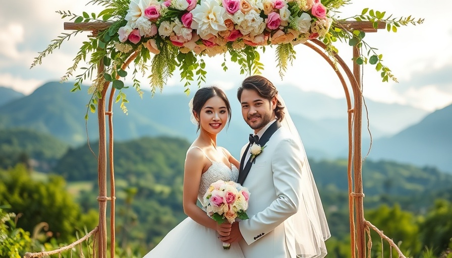 Beautiful wedding venue in Aspen with a floral arch.