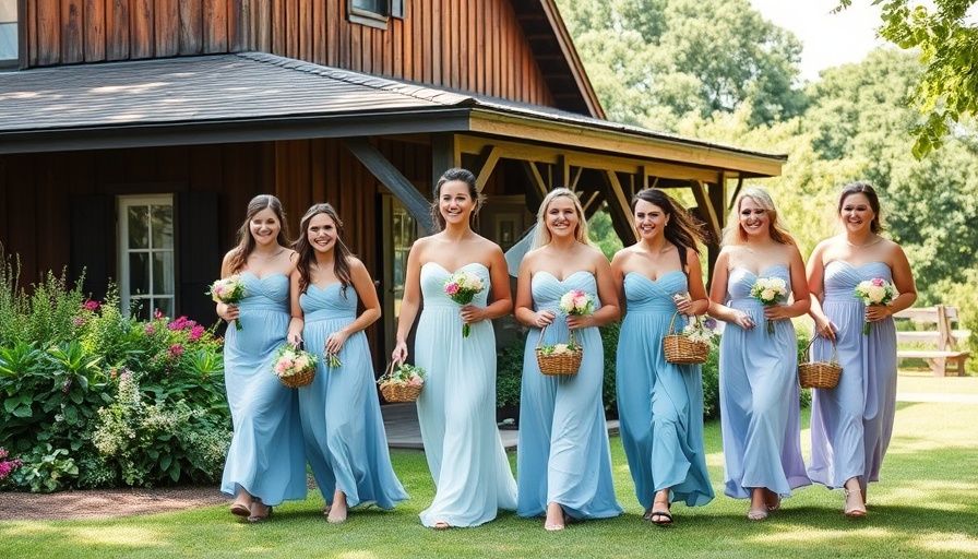 Bridesmaids in pastel dresses at Monet inspired wedding in Cotswolds.