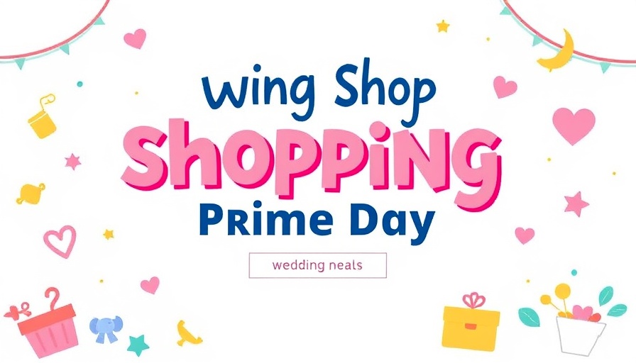 Prime Day Wedding Deals on Amazon advertisement with playful icons.