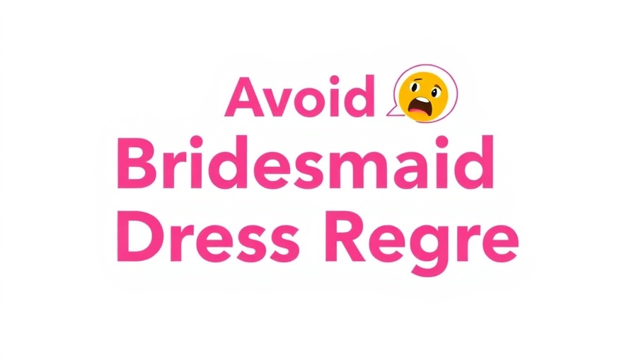Graphic for top bridesmaid dress websites with bold text and icons.