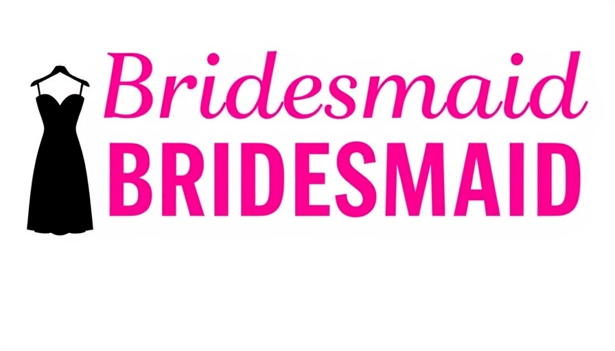 Elegant text promoting convertible bridesmaid dresses in pink and black.