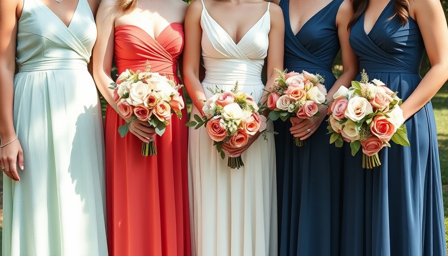 Bridesmaids at Gasparilla Inn wedding in colorful dresses with bouquets.